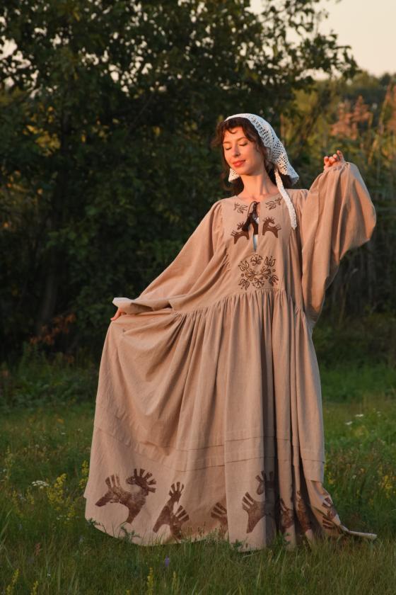 Сукня бохо one size з вибійкою