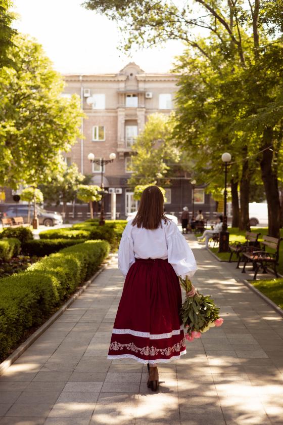 Спідниця з вибійкою одностороння бордова, 85 см довжина (Індивідуальне пошиття) Спідниця з вибійкою одностороння бордова, 85 см довжина (Індивідуальне пошиття)