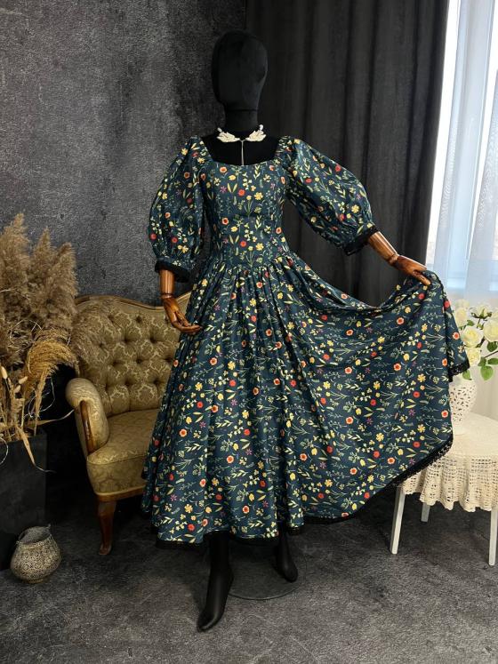 Сукня Анастасія, квітковий принт (Індивідуальне пошиття)