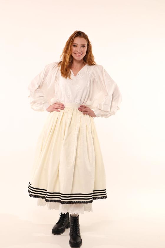 Спідниця Полтавка з чорними стрічками (Індивідуальне пошиття)