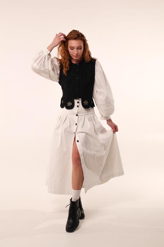 Спідниця з ґудзиками, біла (Індивідуальне пошиття)