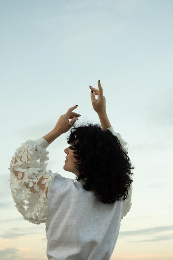 Сорочка з кропиви з декоративними рукавами (Індивідуальне пошиття)