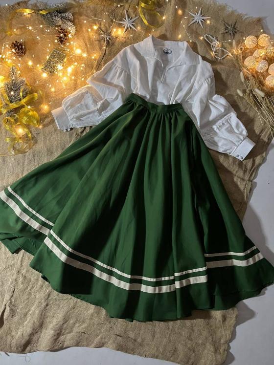 Спідниця одностороння зелена