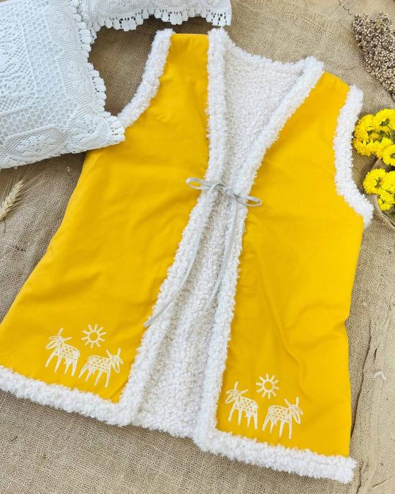 Двостороння жилетка жовта (XS) Двостороння жилетка жовта (XS)