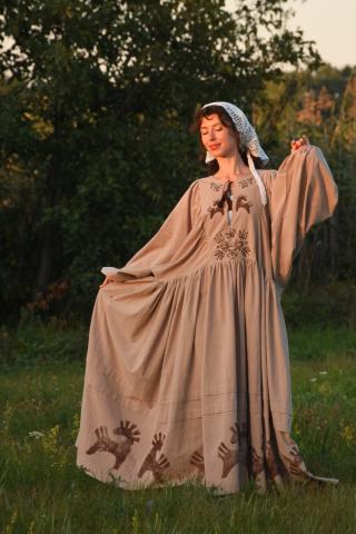 Сукня бохо one size з вибійкою