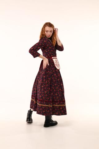 Спідниця лляна у квіточку (Індивідуальне пошиття)