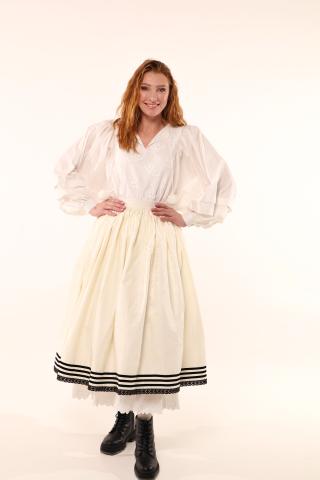 Спідниця Полтавка з чорними стрічками (Індивідуальне пошиття)