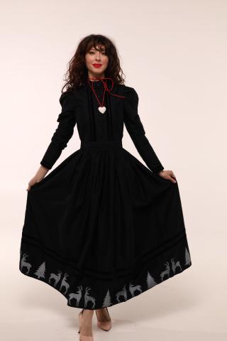 Сукня чорна з вибійкою (Індивідуальне пошиття)