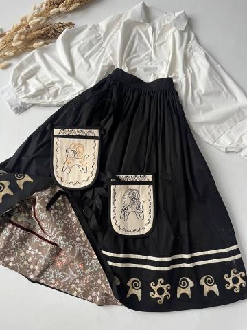 Двостороння спідниця з вибійкою Баранці