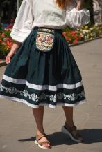 Спідниця одностороння з вибійкою, зелена, довжина 75 см (Індивідуальне пошиття) Спідниця одностороння з вибійкою, зелена, довжина 75 см (Індивідуальне пошиття)