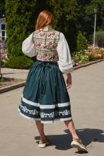 Спідниця одностороння з вибійкою, зелена, довжина 75 см (Індивідуальне пошиття) Спідниця одностороння з вибійкою, зелена, довжина 75 см (Індивідуальне пошиття)