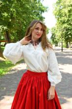 Сорочка з батисту з декорованими рукавами (Індивідуальне пошиття)