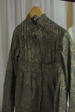 Кохта Слобожанщина, зелений жакард (Індивідуальне пошиття)