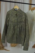 Кохта Слобожанщина, зелений жакард (Індивідуальне пошиття)