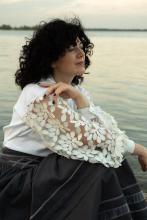 Сорочка з кропиви з декоративними рукавами (Індивідуальне пошиття)