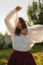 Сорочка з декорованими рукавами (XS)