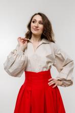 Спідниця з високим поясом червона