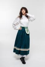 Двостороння спідниця на рівному поясі Двостороння спідниця на рівному поясі