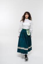 Двостороння спідниця на рівному поясі Двостороння спідниця на рівному поясі