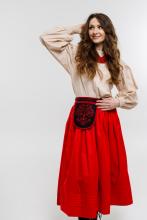 Спідниця двостороння на рівному поясі червона/чорна Спідниця двостороння на рівному поясі червона/чорна