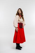 Спідниця двостороння на рівному поясі червона/чорна Спідниця двостороння на рівному поясі червона/чорна