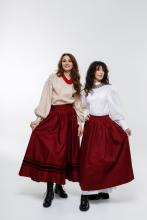 Двостороння спідниця на рівному поясі Двостороння спідниця на рівному поясі