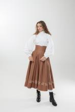 Двостороння спідниця з високим поясом з вибійкою