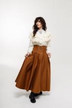 Спідниця з високим поясом коричнева