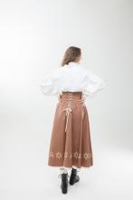 Двостороння спідниця з високим поясом з вибійкою