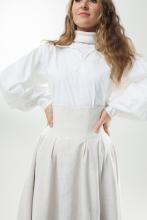 Двостороння спідниця з високим поясом з вибійкою