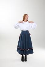 Сорочка з пишними рукавами, біла  (M)