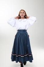 Спідниця двостороння з кокеткою з боковим шнуруванням