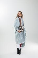 Двостороння спідниця, бордо/сіра (M)