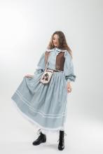 Двостороння спідниця, бордо/сіра (M)