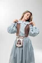 Двостороння спідниця, бордо/сіра (M)