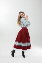 Двостороння спідниця, бордо/сіра (M)