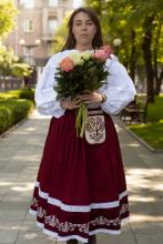 Спідниця з вибійкою одностороння бордова, 85 см довжина (Індивідуальне пошиття) Спідниця з вибійкою одностороння бордова, 85 см довжина (Індивідуальне пошиття)