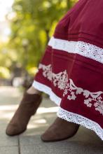 Спідниця з вибійкою одностороння бордова, 85 см довжина (Індивідуальне пошиття) Спідниця з вибійкою одностороння бордова, 85 см довжина (Індивідуальне пошиття)