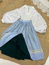 Спідниця двостороння, блакитна/зелена (Індивідуальне пошиття)