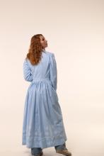 Сукня на запах блакитна з вибійкою (Індивідуальне пошиття)