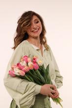 Сорочка з пишними рукавами зелена (Індивідуальне пошиття)