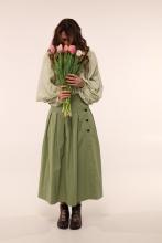 Спідниця з ґудзиками, зелена (Індивідуальне пошиття)