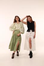 Спідниця з ґудзиками, біла (Індивідуальне пошиття)