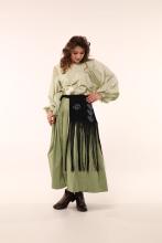 Спідниця з ґудзиками, зелена (Індивідуальне пошиття)