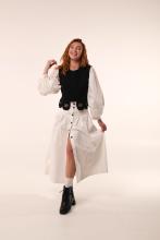 Спідниця з ґудзиками, біла (Індивідуальне пошиття)