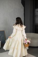 Сукня з мереживом молочна (M)