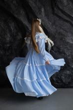 Сукня з мереживом блакитна (M)