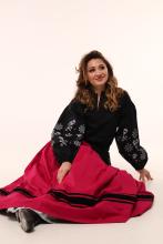 Сорочка з вибійкою, чорна (Індивідуальне пошиття)