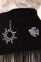 Кишенька "Весняночка" з бахромою з горизонтальною блискавкою