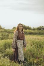 Довга сорочка з вибійкою льон/віскоза (Індивідуальне пошиття) Довга сорочка з вибійкою льон/віскоза (Індивідуальне пошиття)